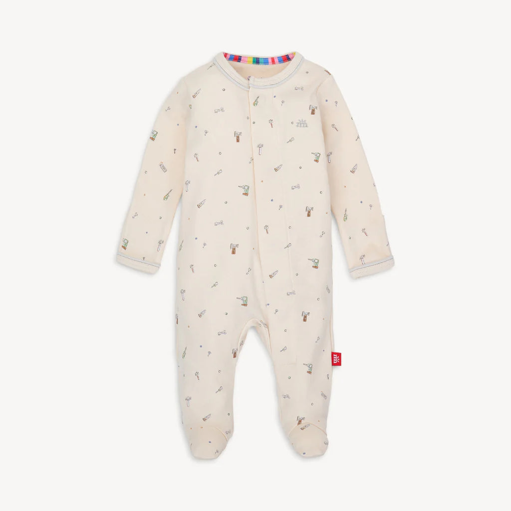 Magnetic Me organic cotton footie- Fix It Friends