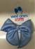 Wee Ones Small Satin Fabric Bow- Blue