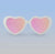 Roshambo Junior Heart Sunglasses - Ice Ice Baby White, Rose Gold Lens