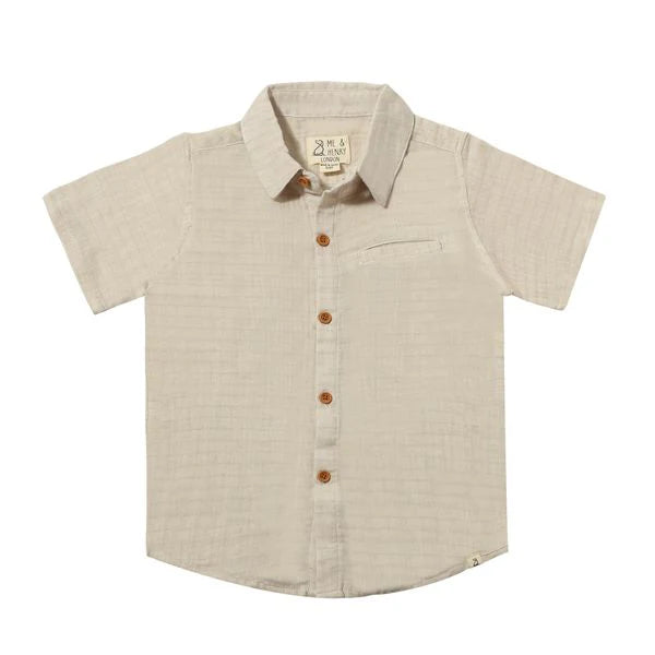 Me & Henry Newport Woven Shirt Beige Gauze