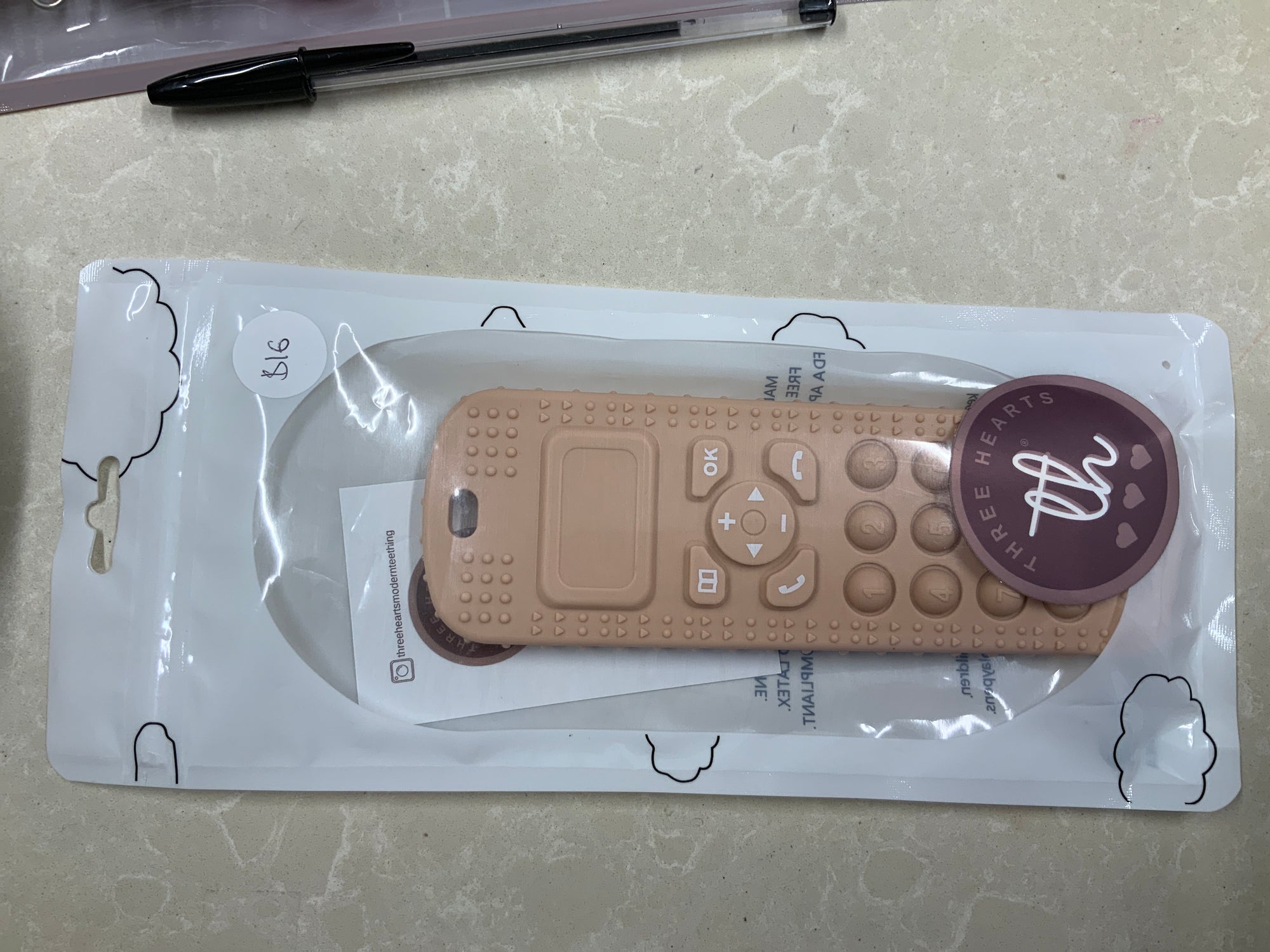 Three Hearts &amp; Co Silicone Telephone Pop-it Teether