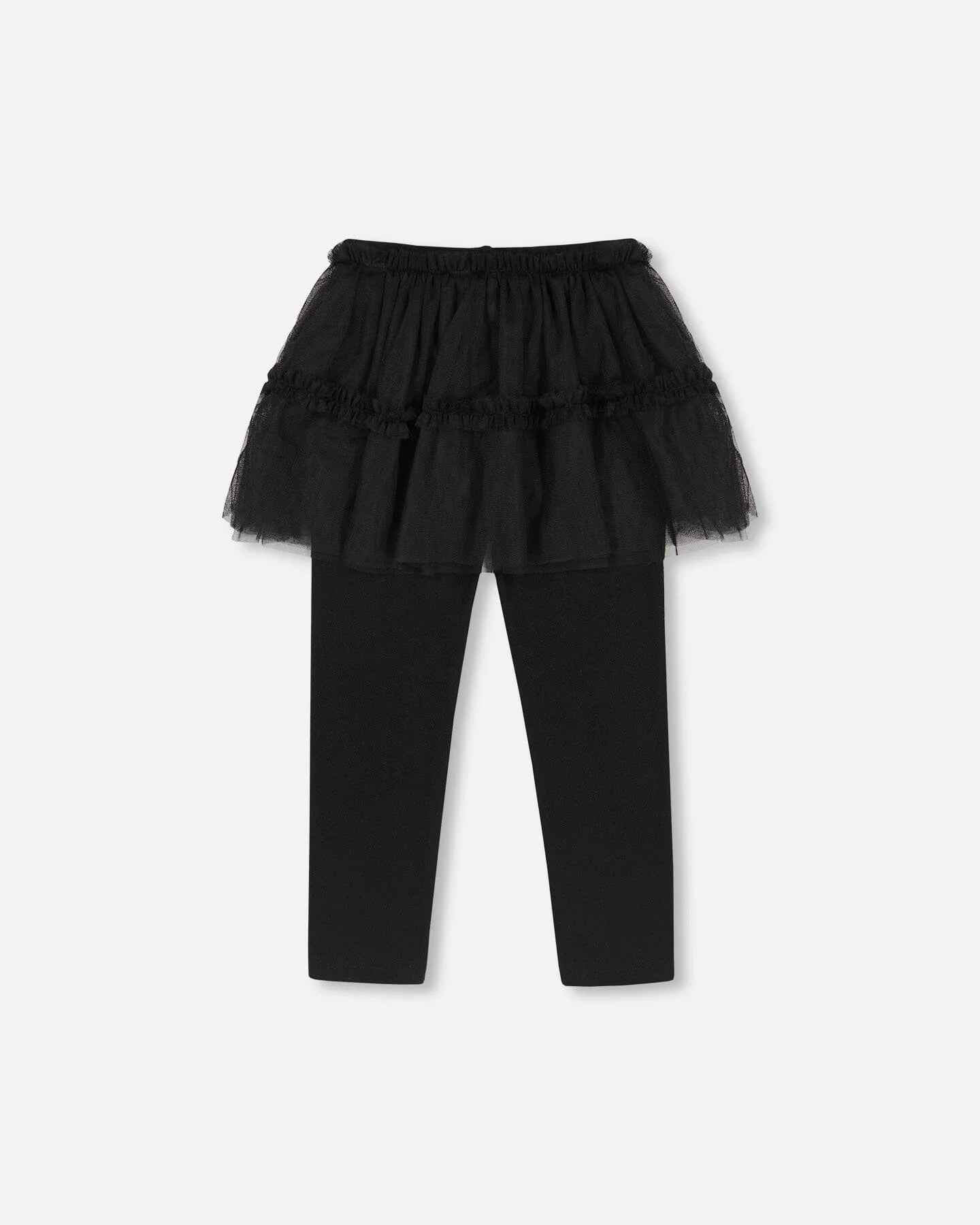 Deux par Deux Leggings with Tulle Skirt Anthracite Black Athens Parent Wellbeing ReBlossom Parent Child Shop