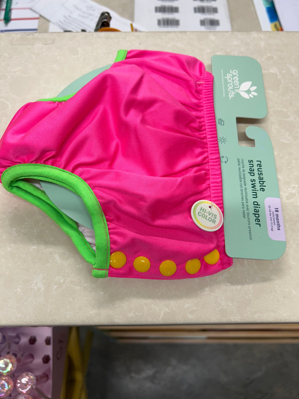 Green Sprouts - Snap Reusable Absorbent Swim Diaper (Safety Raspberry ...