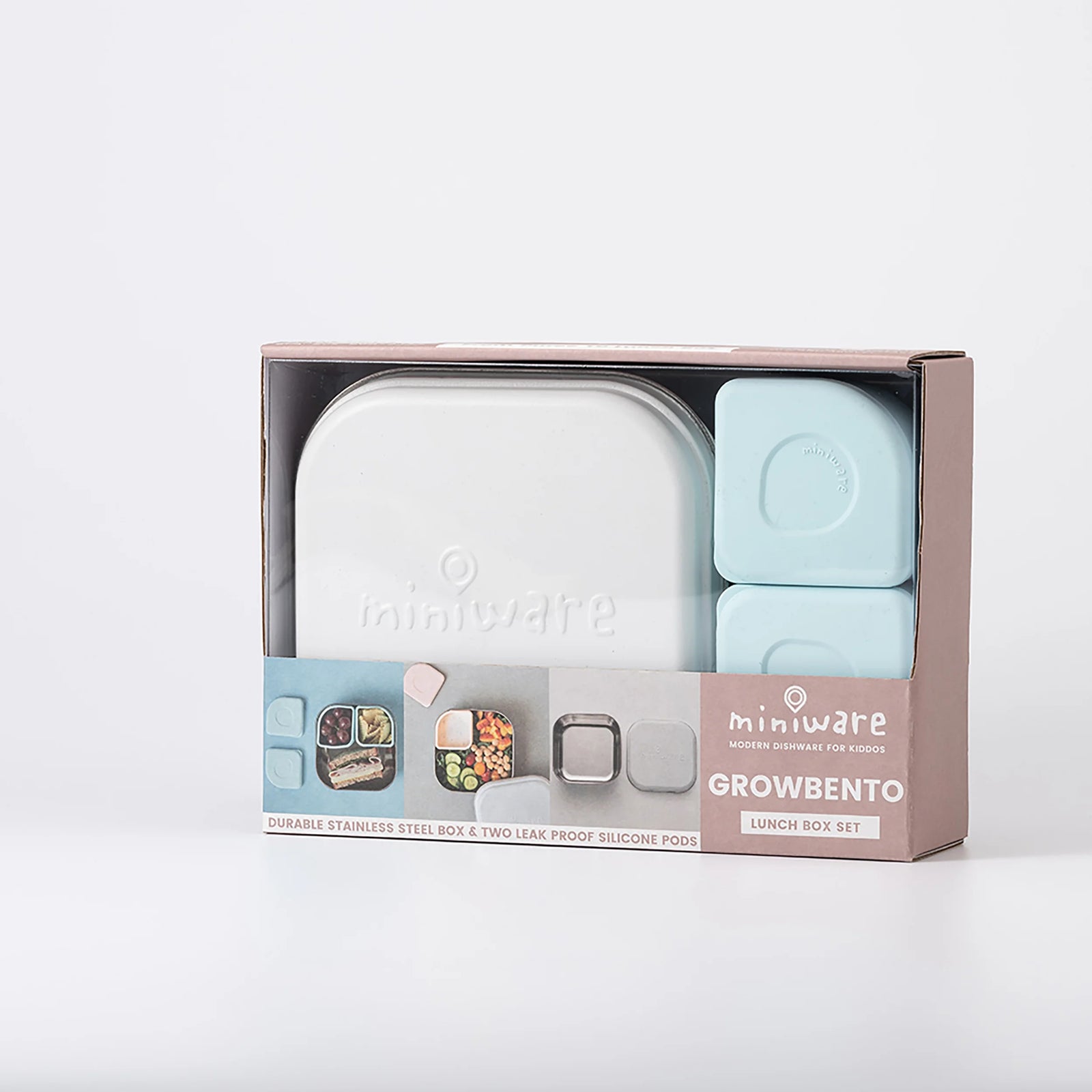 Miniware GrowBento Lunch Set - Snow + Aqua