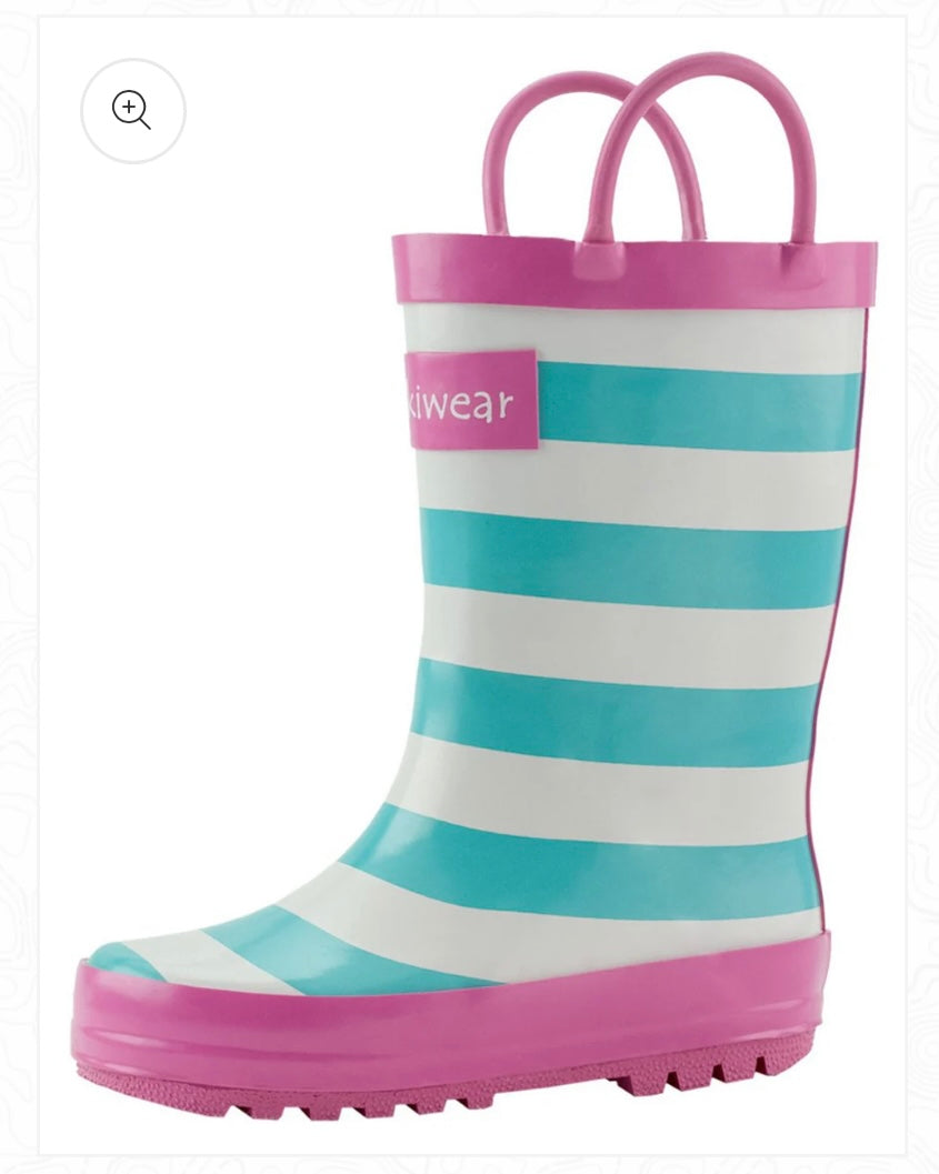 Oaki Loop Handle Boots - Mint/White/Pink