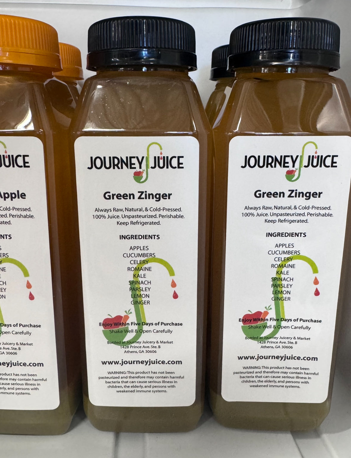 Journey Juice 10 oz bottle:  Green Zinger