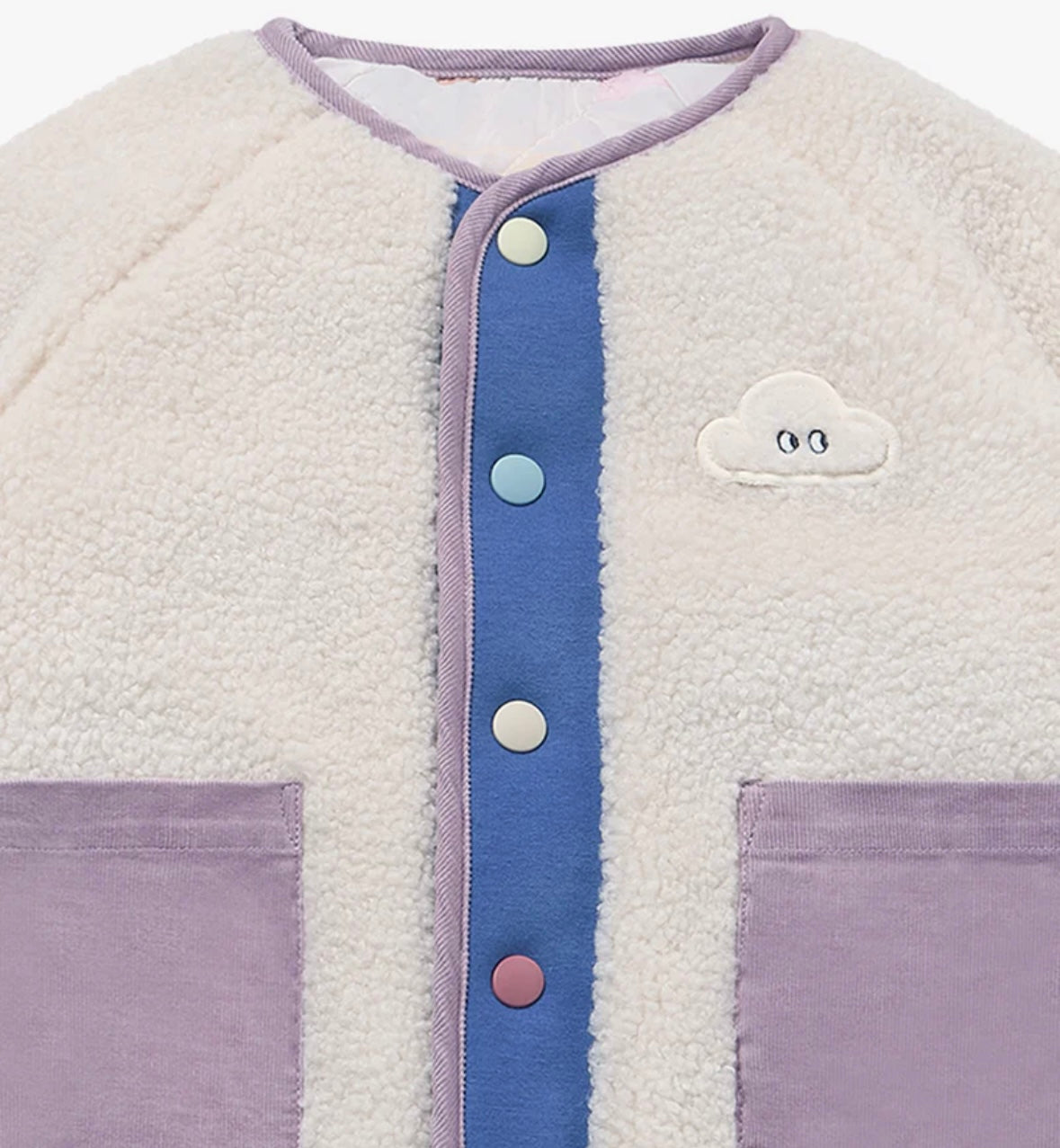 Petite Revery Recycled Fleece Reversible Jacket - Cloud