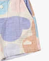 Petite Revery Wrinkled Muslin Shorts - Cloudy Seashells