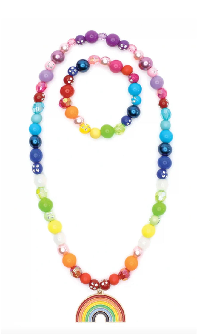 Great Pretenders Rainbow Necklace & Bracelet Set