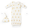 MakeMake Organic Kimono Infant Sleep Gown &amp; Hat Set - Summer Sun