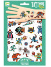 DJECO Temporary Tattoos - Heroes vs Villains