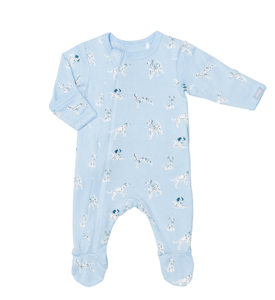 Coccoli Baby Modal Zipper Footie - Dogs on Skyride PZM5852-831