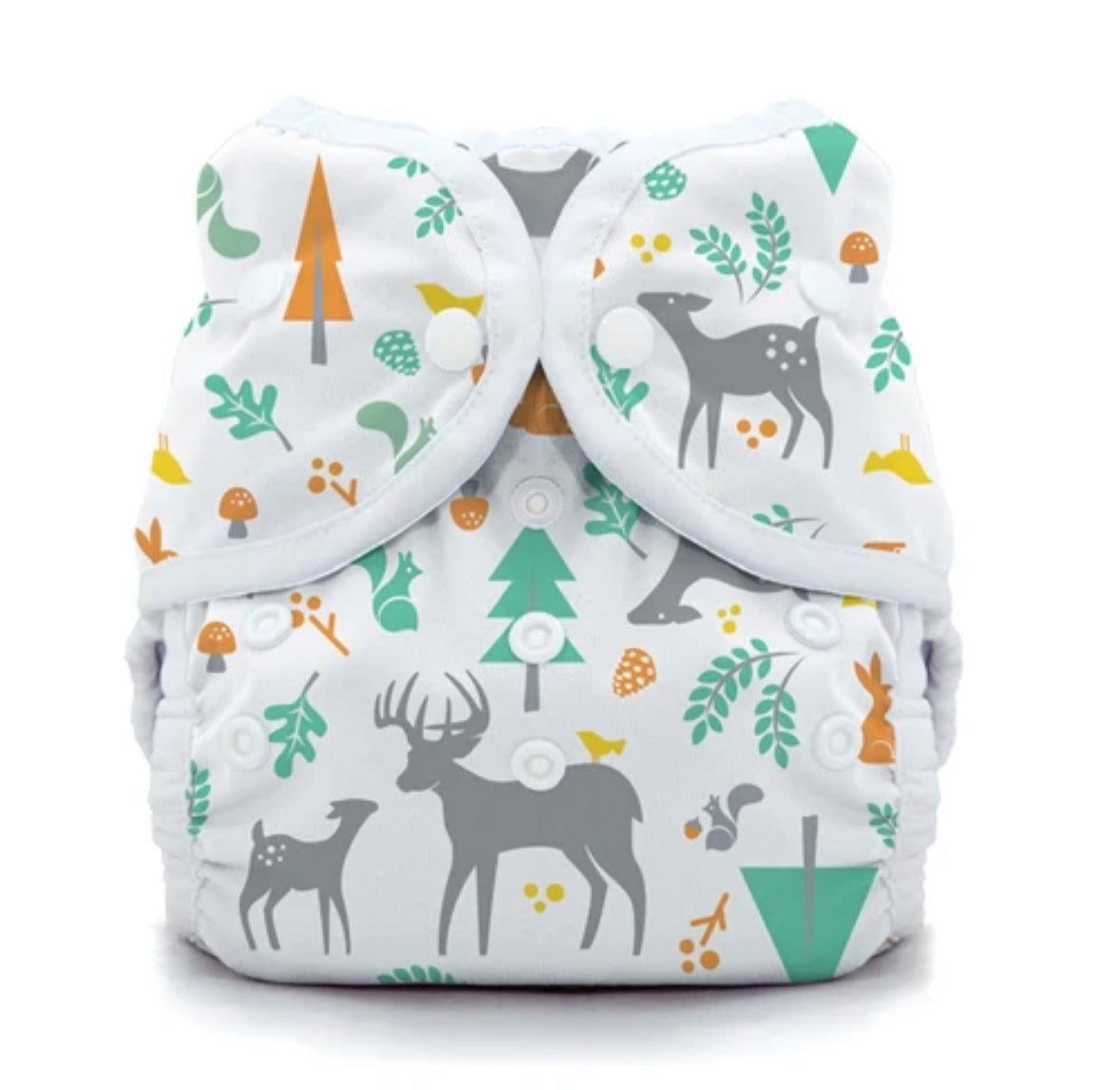 Thirsties Duo Wrap Reusable Cloth Diaper Cover Size Two (18-40lbs) - Woodland