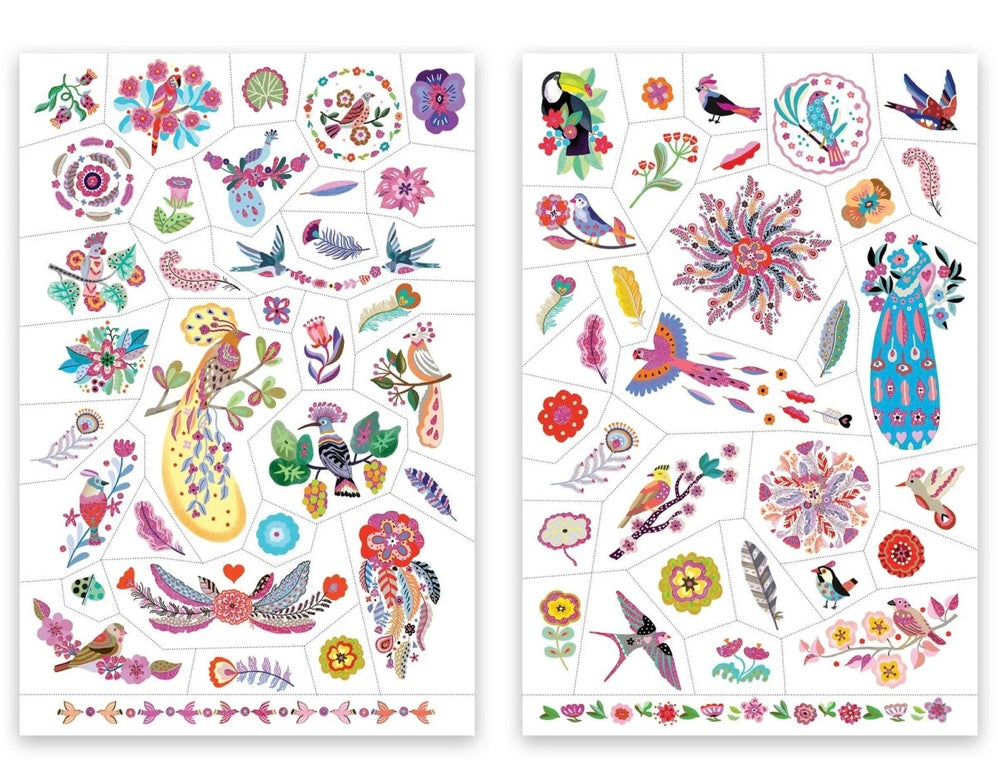 DJECO Temporary Tattoos - Bright Birds