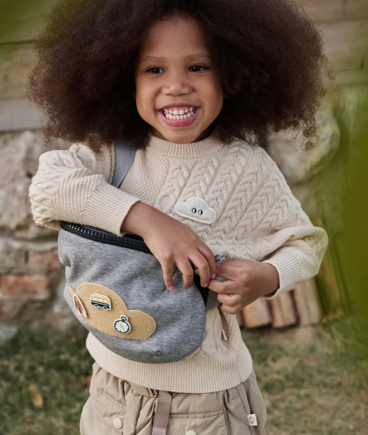 Petite Revery Cotton Denim Bumbag - Camp Revery Velcro Patches