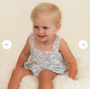 MakeMake Organic Scalloped Top &amp; Bloomers Set - Blue Vines