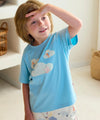 Petite Revery Quick Dry Cooling Cotton Raglan Short Sleeve Tee - Forget-Me-Not