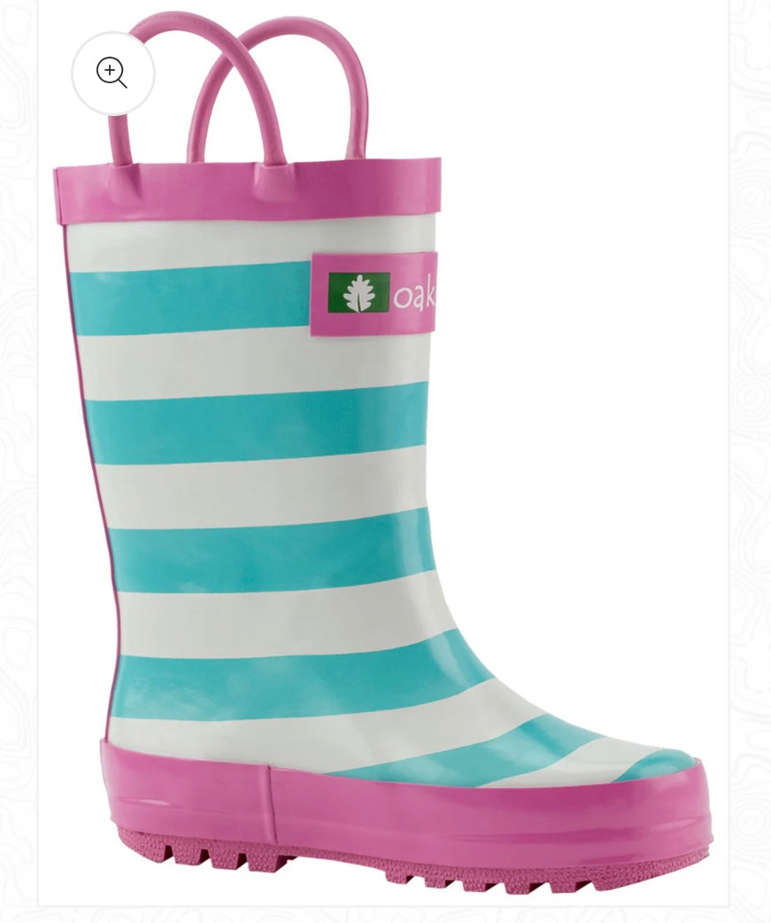 Oaki Loop Handle Boots - Mint/White/Pink