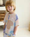 Petite Revery Wrinkled Muslin Short Sleeve Tee - Cloudy Seashells