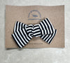 Blue Grasshopper Creation Medium Handtied Bow - Black &amp; White Stripe