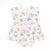 Coccoli Baby Girl Modal Romper with Skirt - Color Butterflies on Cream KM5822