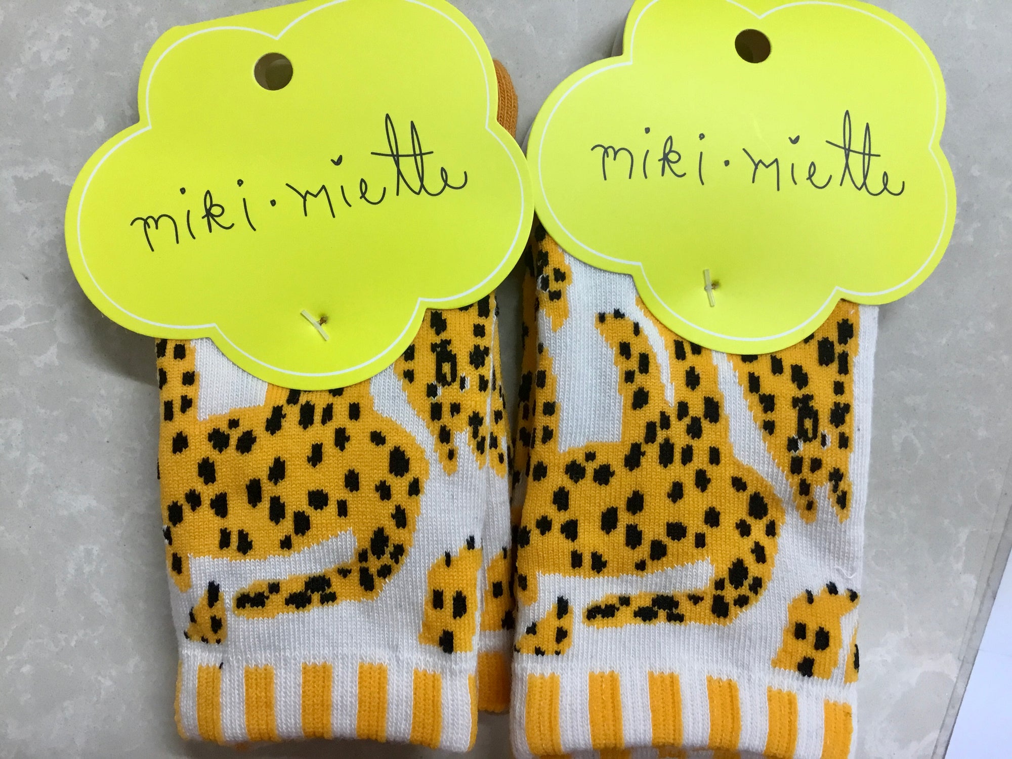 Miki Miette Cheetah Sock