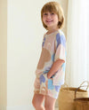 Petite Revery Wrinkled Muslin Short Sleeve Tee - Cloudy Seashells