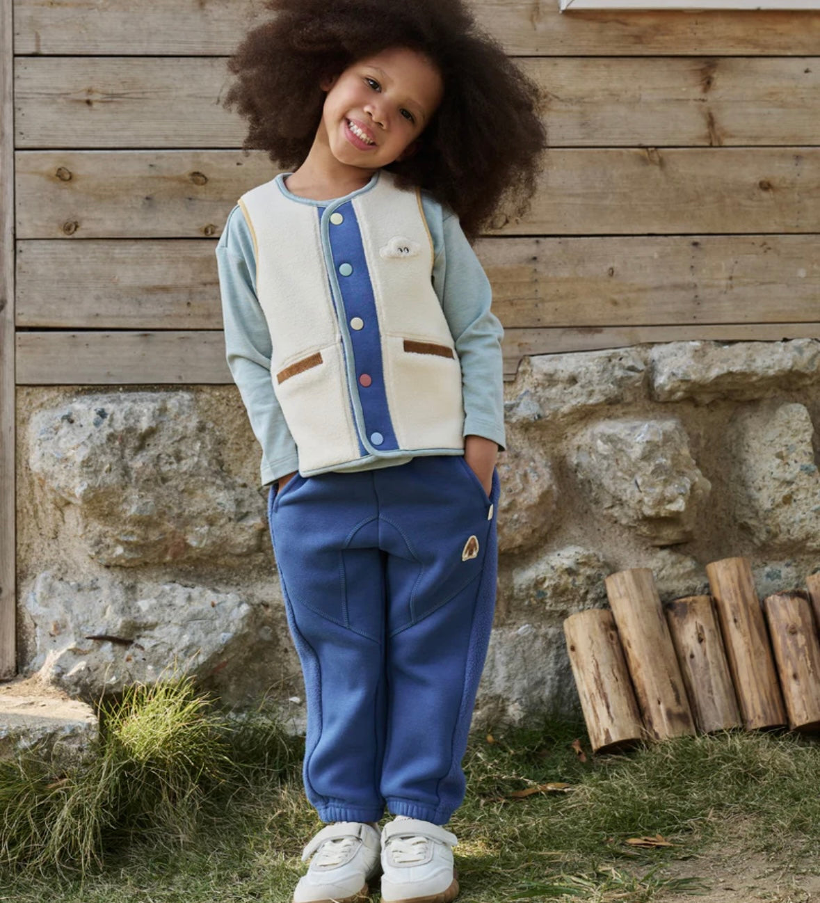 Petite Revery Recycled Fleece Pants - Deep Sea Blue