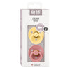 BIBS Colour 2-Pack Anatomical Natural Rubber Nipple Pacifier - Pale Butter / Dusty pink