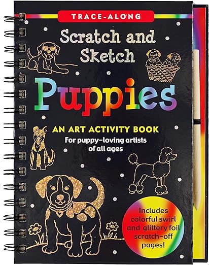 Scratch & Sketch Art Activity Books - Puppies
