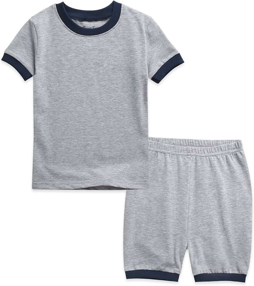 Vaenait Baby Short Sleeve PJs - Grey Macaron
