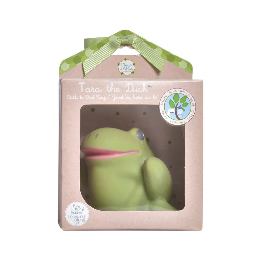 Tikiri Bath Toy, Rattle, and Teether - Gemba The Frog