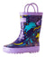 Oakiwear Loop Handle Rubber Rain Boots - Purple Unicorn