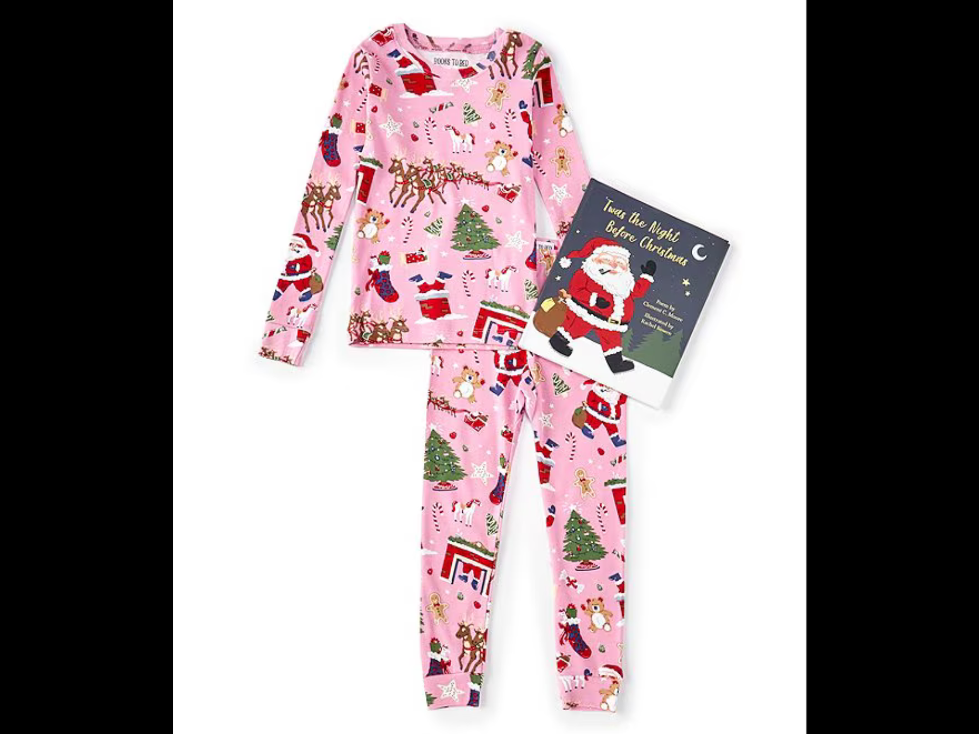 Hatley Pink Night Before Christmas Pajama Set