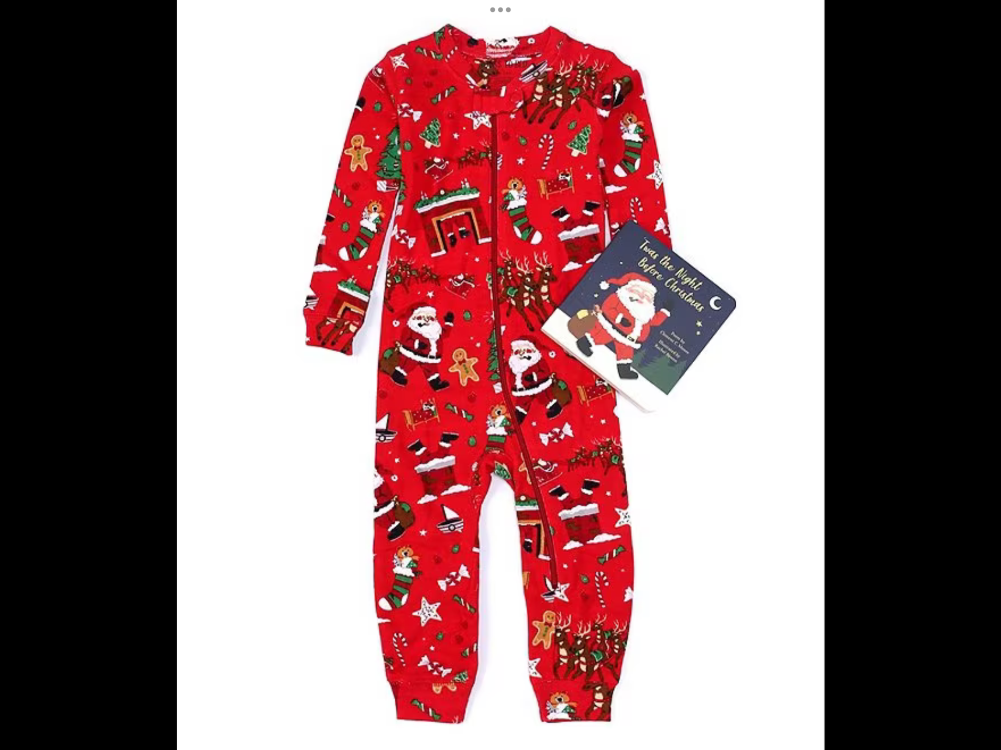 Hatley Red Night Before Christmas Books to Bed Coverall Boxed Set