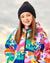 Deux par Deux Reversible Sherpa and Nylon Jacket - Printed Abstract Art