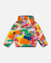 Deux par Deux Reversible Sherpa and Nylon Jacket - Printed Abstract Art