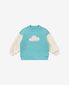 Petite Revery Fleece Drop Shoulder Sweatshirt - Dreamy Blue