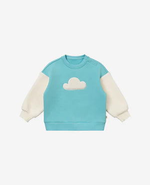 Petite Revery Fleece Drop Shoulder Sweatshirt - Dreamy Blue