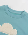 Petite Revery Fleece Drop Shoulder Sweatshirt - Dreamy Blue