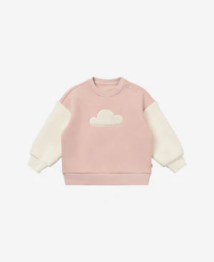 Petite Revery Fleece Drop Shoulder Sweatshirt - Dusty Rose