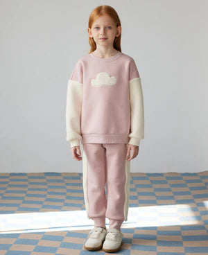 Petite Revery Fleece Drop Shoulder Sweatshirt - Dusty Rose