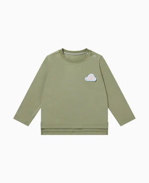 Petite Revery Quick Dry Cotton Long Sleeved Tee - Olive Cloud