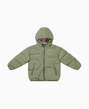 Petite Revery Recycled Nylon Hooded Jacket - Olive