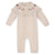 Viverano Florence Embroidered Embroidered Pointelle Baby Jumpsuit (Organic) - Stone