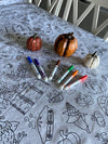 The Coloring Table Colorable Fabric Tablecloth - Thanksgiving and Fall Fun