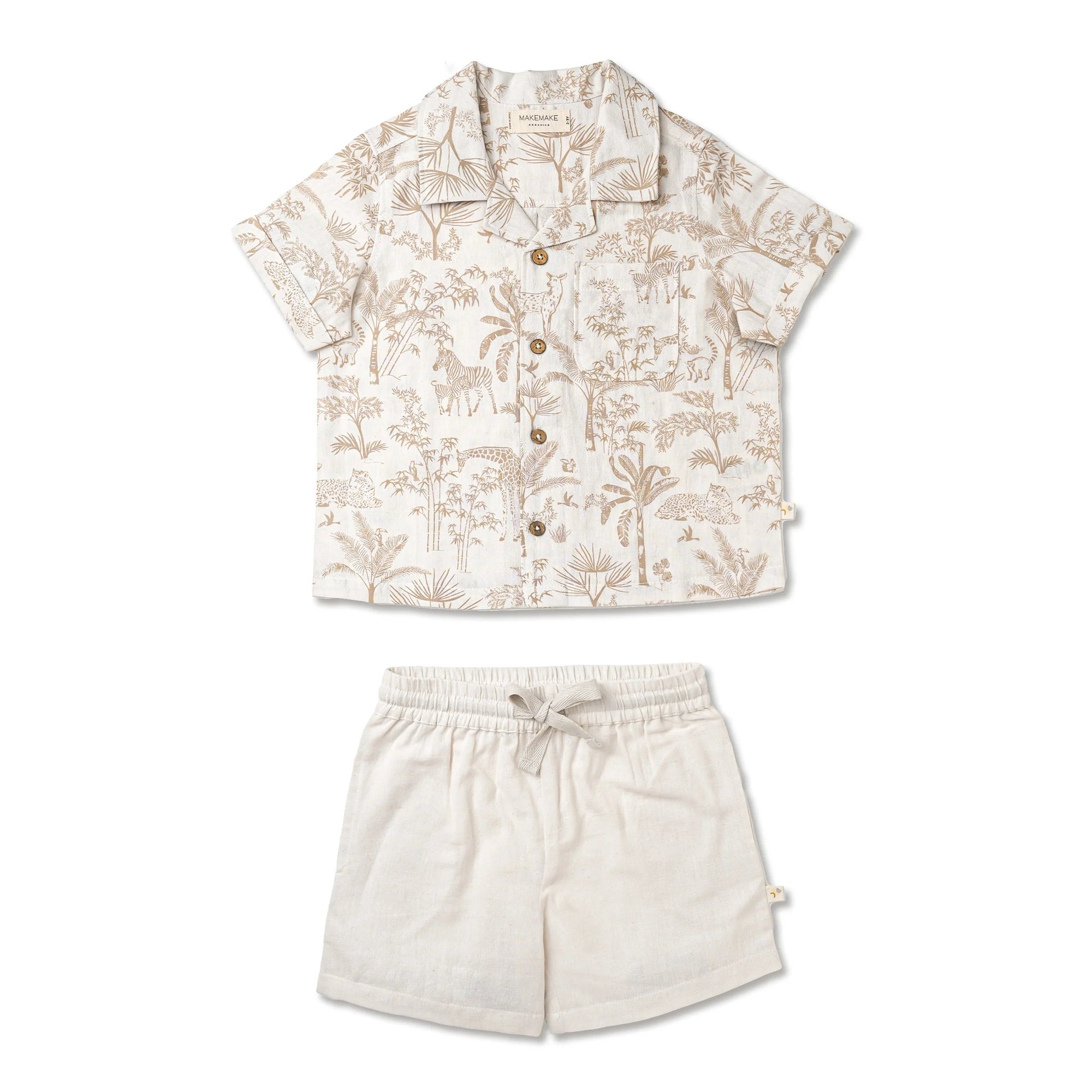 MakeMake Organic Short & Shorts Set - Wild Tropics