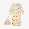 Magnetic Me Organic Cotton Magnetic Gown &amp; Hat Set- Le Tigre