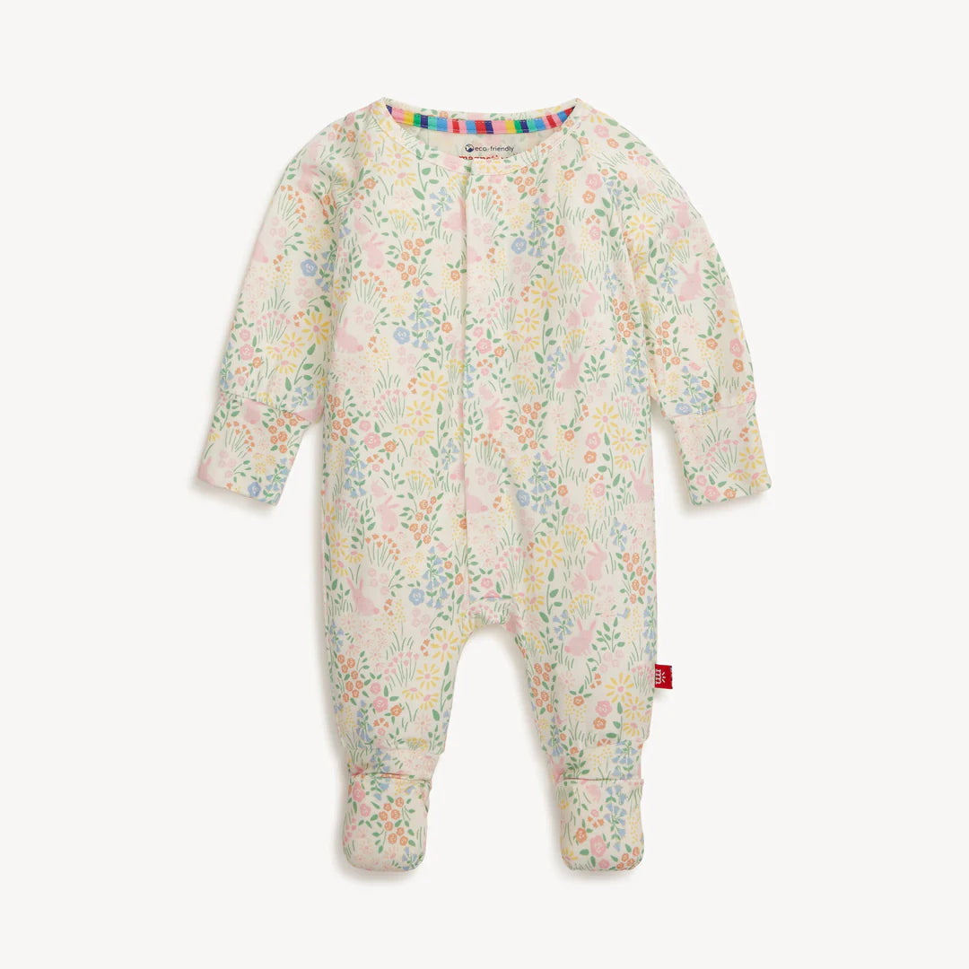 Magnetic Me Organic Cotton Magnetic Convertible Coverall - Hoppy Garden