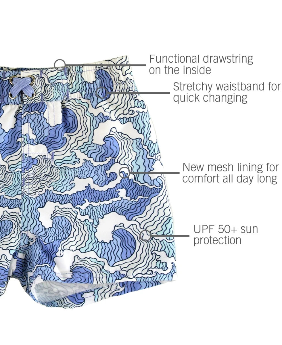 Rugged Butts Ocean Camo Swim Trunks